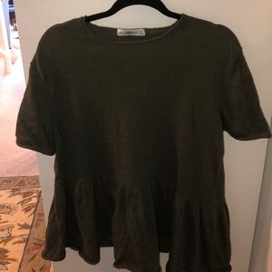 Zara oversized lightweight sweater - Olive